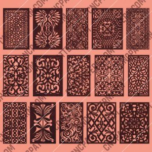 Kit 15 Panels Patterns Decorative - EPS AI SVG DXF CDR