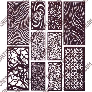 Panels Patterns And Scenes Decorative DXF SVG CDR EPS PNG AI P008