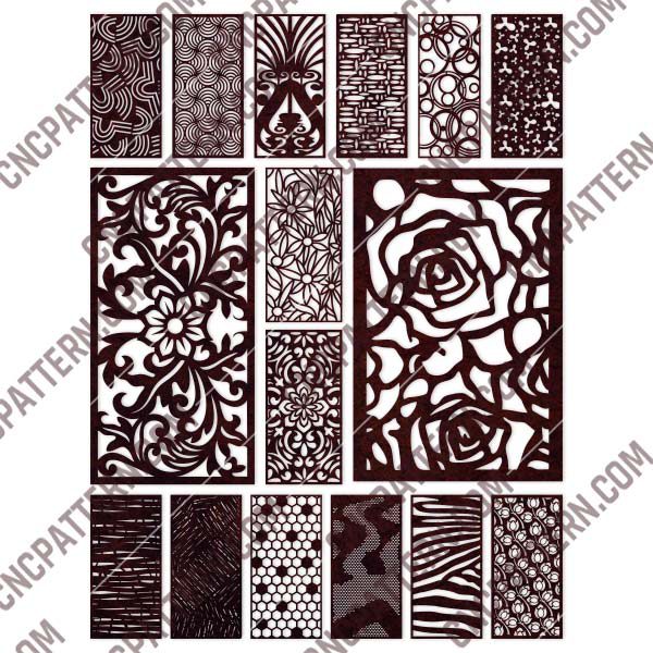 Panels Patterns And Scenes Decorative DXF SVG CDR EPS PNG AI P086