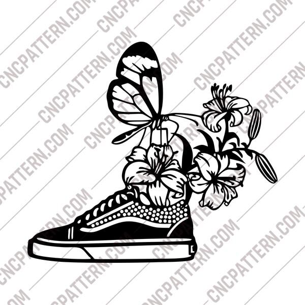 Butterfly with Shoe DXF File