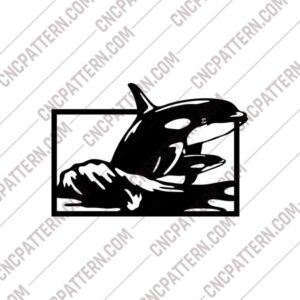 Whale Wall Decor DXF Files