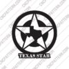 Texas Star Art Sign DXF File