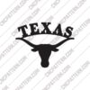 Texas Longhorn Art Sign DXF File