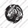 Tiger Wall Decor DXF File