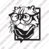 Cat with Scarf DXF File