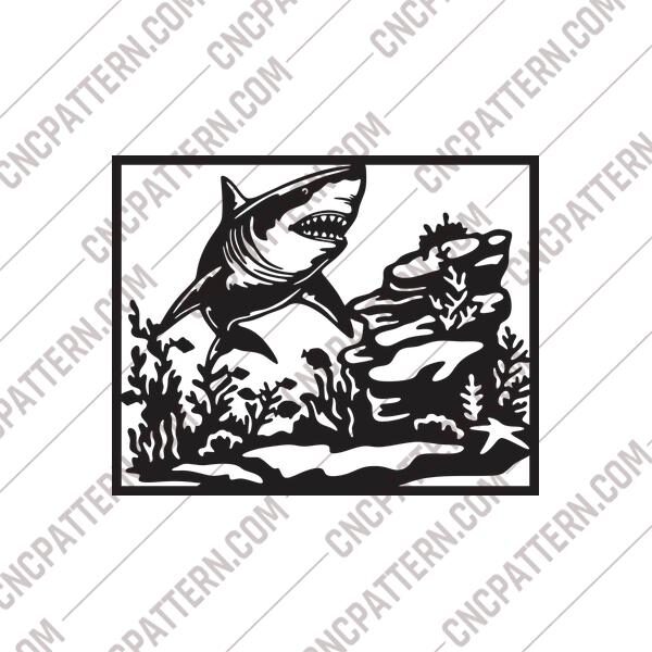 Shark Wall Decor DXF Files